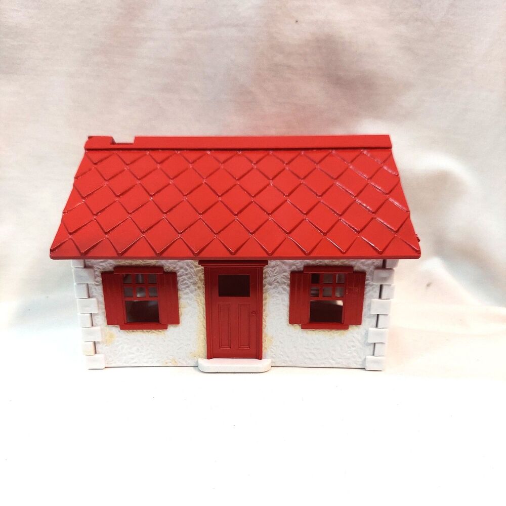 Bachmann Cape Cod House Red/White Snap Together 1950's (Plasticville) O & S Ga.